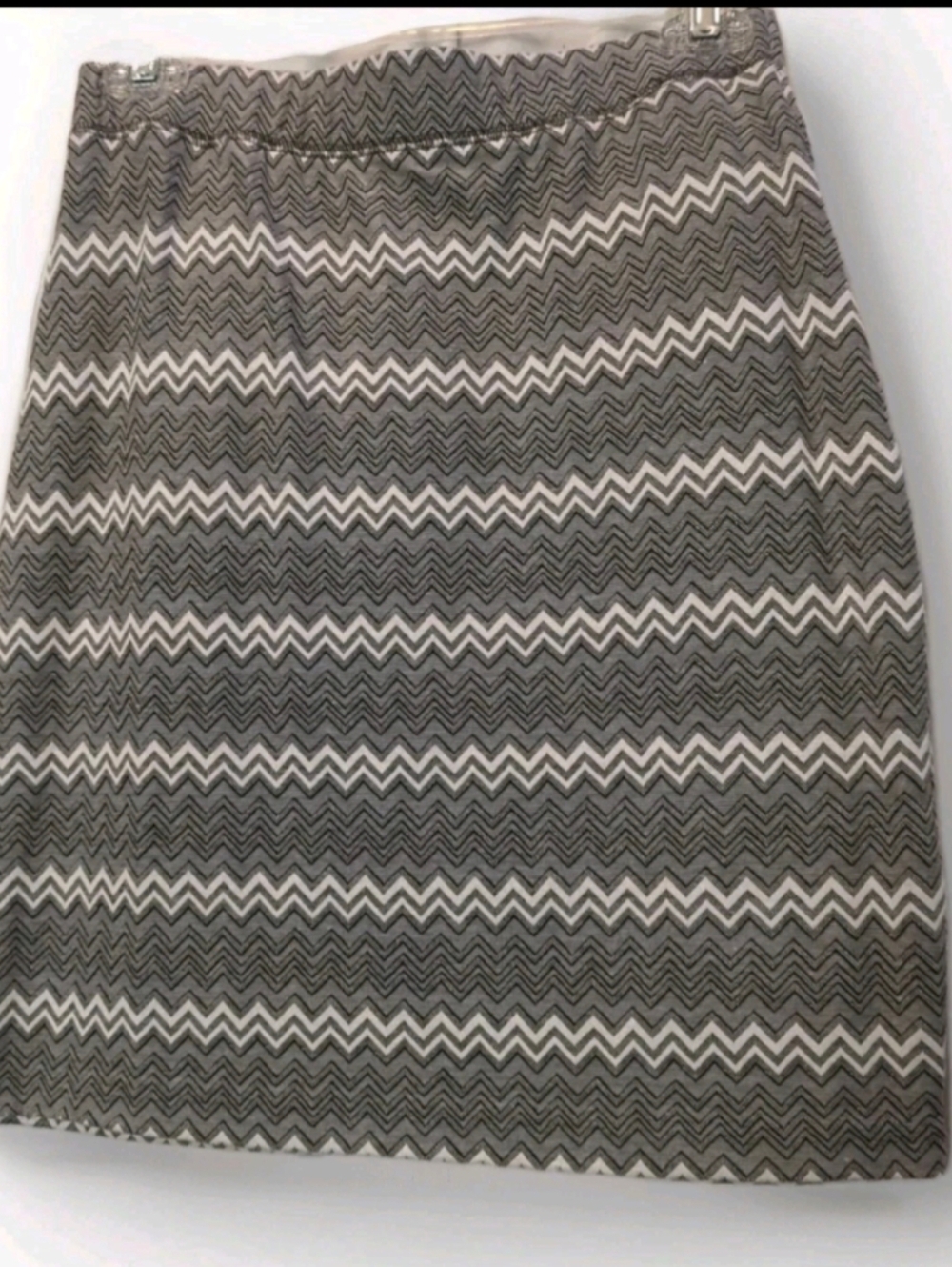 Skirt Womens Black And White Zig Zag Pattern Size Small